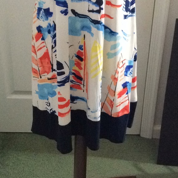 Chaps Sailboat A-line Print Dress - Picture 5 of 12